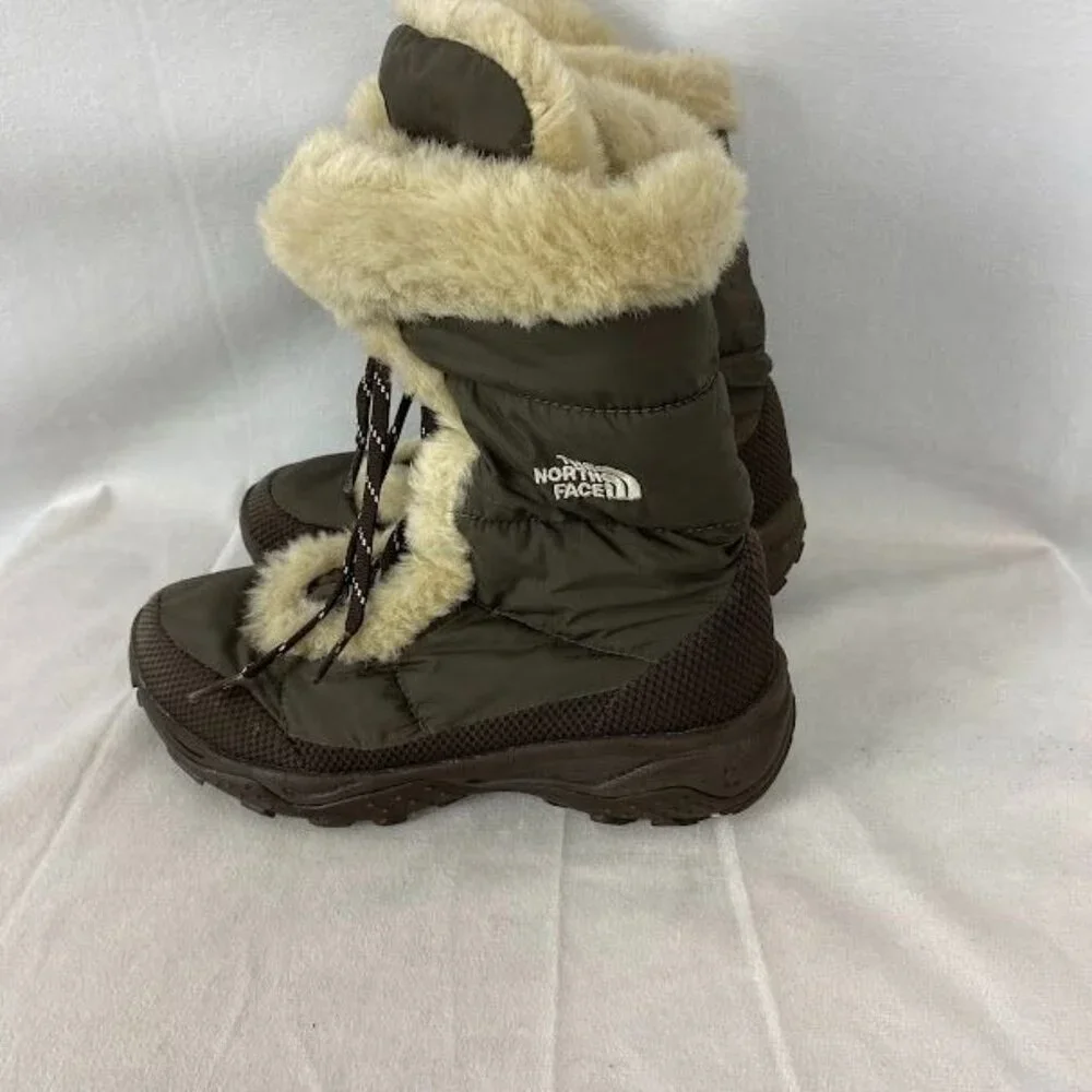 The North Face ALPH Trail Winter Boots Brown Girls‎ Sz 3.
